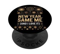 Same Me And I Love It Réveillon du Nouvel An PopSockets PopGrip Adhésif