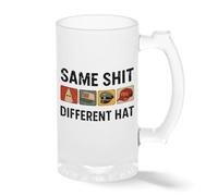 Same Shit Different Hat Funny Political Satire Mug - Sarcastic Anti Trump Meme Coffee Cup - Protest Graphic Gift Bière transparente Tasse Stein 0.5L