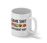 Same Shit Different Hat Funny Political Satire Mug - Sarcastic Anti Trump Meme Coffee Cup - Protest Graphic Gift Tasse blanche Café Mug