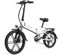 Samebike 20LVXD30-II Vélo de randonnée électrique pliable 20"" 250 W 48 V 10 4 Ah blanc