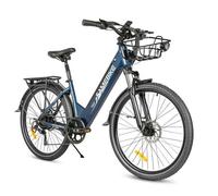 Samebike A01Pro Vélo électrique 26"" - Moteur 500W - Batterie 36V/15Ah -Autonomie 110 km - Shimano 7 Vitesses,Fourche Suspendue,Bleu