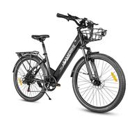 Samebike A01Pro Vélo électrique 26"" - Moteur 500W - Batterie 36V/15Ah - Autonomie 110km - Shimano 7 Vitesses,Fourche Suspendue,Noir