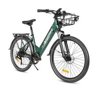 Samebike A01Pro Vélo électrique 26"" - Moteur 500W Batterie 36V/15Ah - Autonomie 110km - Shimano 7 Vitesses - Fourche Suspendue,Vert