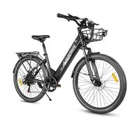 Samebike A01Pro Vélo électrique 26"" - Moteur 500W - Batterie 36V/15Ah - Autonomie 120km - Shimano 7 Vitesses,Fourche Suspendue,Noir