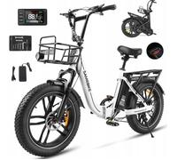 Samebike C05Pro - Vélo électrique - Moteur 500W - Batterie 36V 13Ah 35KM/h - Autonomie 70km - Shimano 7 Vitesses -Blanc