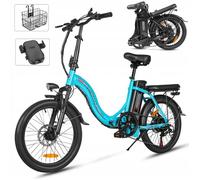 samebike CY20-Vélo électrique pliable- Moteur 350W Batterie 36V 12Ah-Autonomie 60Km- - SHIMANO 7 speed-Bleu