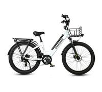 SAMEBIKE RS-A01 Plus Vélo électrique de ville 26"", 48 V 14 Ah, Blanc