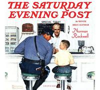 Samedi Evening Post | Calendrier mural mensuel carré 2024 30,5 x 61 cm | Graphique de France | Illustrator American Life