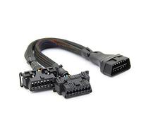 SameeHome Câble de rallonge OBD2 2 1 - Fiche mâle - 2 Prises Femelles - Répartiteur d'ordinateur - Connecteur de Conversion - 30 cm