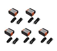 SameeHome ETC-974 Lot de 5 mini régulateurs de température pour réfrigérateur - Thermocouple - Double capteur