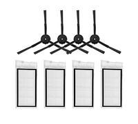 SameeHome Lot de 8 brosses compatibles avec les robots balayeurs EVE Plus - Brosse principale - Brosses latérales - Chiffon de nettoyage Hepa - Kit d'accessoires