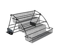 SameeHome Support à éPices RéTractable à 3 Niveaux en MéTal - Organisateur D'éTagèRe de Rangement de Cuisine de Grande Capacité RéTractable à PortéE Facile pour Armoire A