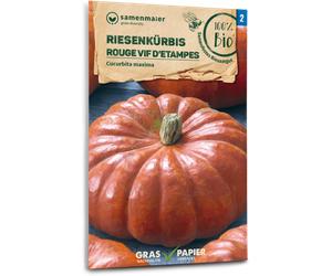 Samen Maier Potiron Géant "Rouge vif d'Etampes" Bio - 1 sachet