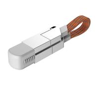 SAMERIO Chargeur porte-clés USB C ios 6 en 1 100W PD Rapide Câbles de Charge Portable Voyage Transfert de Données pour Tous les Smartphones Tablette Power Bank (Orange)