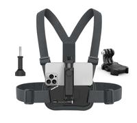 Sametop Harnais Téléphone Portable Poitrine Support de Sangle pour iPhone | Confort Telephone Chesty, pour Samsung GoPro DJI Osmo Caméras D'action, POV/VLOG