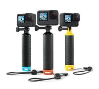 Sametop Poignée Flottante Perche Flotteur Handle Manche Handler pour GoPro | Étanche Grip avec Bracelet, Casquette Orange, pour Go Pro Hero 13 12 11 10 Max 9 8 Session Mission DJI Osmo Caméras D'action