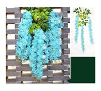 SAMEZA Glycine Fleurs Artificielles Vigne Guirlande Arche De Mariage Décoration Feuille Rotin Remorque Fleur De Soie Ivy Décoration Murale Plantes, Bleu Violet 1pcs