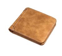 SAMEZA Portefeuille en Cuir pour Homme, Porte-Monnaie Fin, Style Hipster, en Cuir de Vache, Porte-Cartes de crédit/Carte d'identité, Porte-Monnaie, Portefeuille Pliable, café