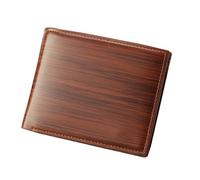 SAMEZA Portefeuille pour Homme en Cuir de Vachette Mince et Hipster avec Porte-Cartes de crédit et Porte-Monnaie Pliable, Marron Clair 1