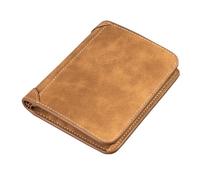 SAMEZA Portefeuille pour Homme en Cuir de Vachette Mince et Hipster avec Porte-Cartes de crédit et Porte-Monnaie, Portefeuille Pliable pour Affaires, Vertical, café