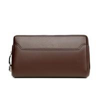 SAMEZA Sac à Main Tendance pour Homme avec Serrure antivol en Cuir PU, Sac Banane pour Homme, Design à 3 Couches, Pochette élégante pour Argent, Marron, 1