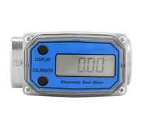 Samfox Débitmètre de Carburant - Eau Turbine Numérique Compteur de Carburant Diesel Essence Carburant Débitmètre 15-120L / min 1" NPT (Couleur : Bleu)