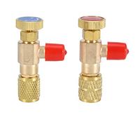 Samfoxy Samfox r410a Adaptateur Adaptateur r410a Adaptateur 1/4 5/16 r410a Climatisation Valve - 2pcs Liquide Soupape de Sécurité R410A Valve de Charge Fluide Frigorigène R22 1/4" Adaptateur