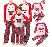 SAMGU Ensemble Pyjama Noël Famille Manche Longue Vêtement Père Mère Garçon Fille du Nouveau-né Bébé Nouvel an Pyjamas Automne Hiver Costume Set,Père M,multicolore