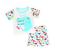 SAMGU Garçons Pyjamas Ensemble Coton Dinosaure Vêtements Court Bas de Pyjama pour Enfants Bambin 1-5 Ans