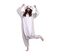 SAMGU Unisexe Adulte Pyjama Animaux Cosplay Halloween Carnaval Costume Party Vêtements de Nuit Éléphant Gris L