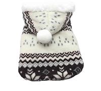 SAMGU Vêtements de Noël Hoodie Pull Manteau en Velours à Capuche pour Chien Motif Flocon de Neige Veste Gilet Color Marron Size X-Small