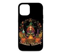 Samhain Blessings Roue de sorcière païenne de l'année Wicca Wiccan Coque pour iPhone 12/12 Pro
