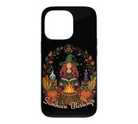 Samhain Blessings Roue de sorcière païenne de l'année Wicca Wiccan Coque pour iPhone 13 Pro