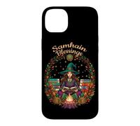 Samhain Blessings Sorcière païenne Wicca Wiccan Roue de l'année Coque pour iPhone 14 Plus