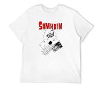 Samhain Death Cards Music Rock Heavy Metal Band Mens T-Shirt White M