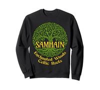 Samhain Enchanted Woods Celtic Roots Gaélique Halloween Witch Sweatshirt