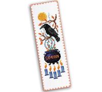 Samhain Kit de broderie au point de croix pour adultes et débutants, sorcière, païen, wiccan, celtique, nordique, cadeau d'Halloween