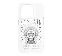 Samhain Wicca Wiccan Fin de la Saison des récoltes Plus foncée moitié païenne Coque pour iPhone 15 Pro