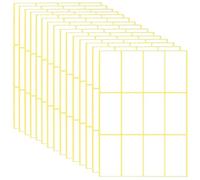 SamHeng 15 Feuilles Rectangulaire Étiquettes Autocollantes, 180 Pièces 32x64mm Blanc Adhésives Étiquettes, Étiquettes de Distinction Imprimables pour Bouteille Pot Dossiers École Bureau Cuisine