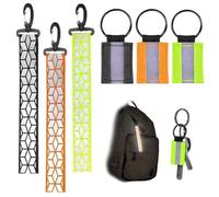 SamHeng 6 Pièces Pendentifs Réflecteurs de Sécurité, Imperméable Pendentif de Sac Porte-clé Réfléchissant, Sports de Nuit Cyclisme Marche Jogging Running Promenade de Chien Équipement