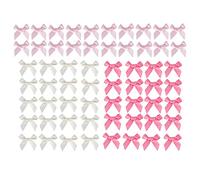 SamHeng 60pcs nœuds en Ruban de Satin, nœud Papillon Rose pour l'emballage de Cadeau de fête d'anniversaire de Mariage, Fournitures d'artisanat décoration d'emballage de Cadeau