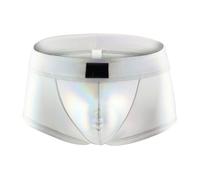 SamHeng Boxer Brillant pour Homme, Short Sexy métallisé Liquide élastique pour Performance sur scène, Short Taille Basse Scintillant for Tenue de Danse, Shorts Sexy uni for discothèque, Rave Party