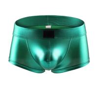 SamHeng Boxer Brillant pour Homme, Short Sexy métallisé Liquide élastique pour Performance sur scène, Short Taille Basse Scintillant for Tenue de Danse, Shorts Sexy uni for discothèque, Rave Party