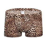 SamHeng Boxer pour Homme, Taille Basse, Sexy, imprimé léopard, sous-vêtement Respirant, Cadeau pour Petit ami, sous-vêtements Respirants Extensibles au Quotidien, Boxer Extensible pour Homme
