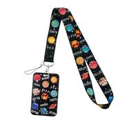 SamHeng Cordon Tour de Cou avec Porte-cartes, Coloré Imprimée Lanière de Cou Verticaux Porte Badge Lanyard Strap Neck pour d'Identification Clés Office Expositions École Utiliser (C)