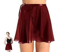 SamHeng Jupe enveloppante de Ballet, Jupe de Danse en Mousseline de Mousseline, Jupes enveloppantes réglables de Gymnastique de Skate de Balle de Ballet