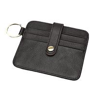 SamHeng Porte-Cartes de crédit, Portefeuilles en Cuir avec Pince à Billets, Protecteur de Porte-Cartes Minimaliste Mince avec Anneau Porte-clés, Portefeuilles de Poche Avant Fins pour Hommes Femmes