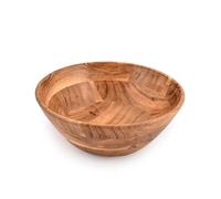Samhita Bol à fruits en bois d'acacia pour fruits ou salades, le plat de service est absolument magnifique avec votre cuisine (25,4 cm x 25,4 cm x 10,16 cm)