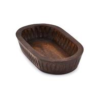 Samhita Bols décoratifs en bois de manguier pour décoration d'intérieur, long bol décoratif en bois pour centre de table (25,4 x 15,2 x 5,1 cm)