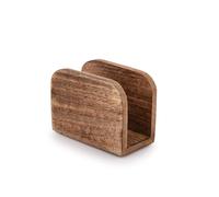 Samhita Burning Finish Porte-serviettes en bois de manguier pour cuisine, distributeur de serviettes en papier, maison, fête, restaurant, hôtel, café, bar (14 x 6,3 x 10,2 cm)